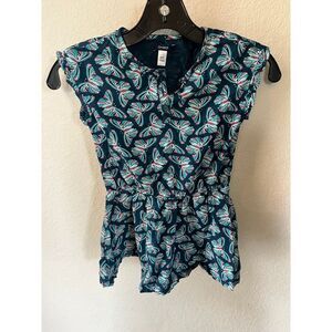 Okaidi dress top butterflies 5‎ girls